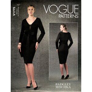 Vogue V1775 Misses 16 to 24 Badgley Mischka Cocktail Dress UNCUT Sewing Pattern